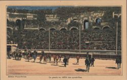 Nîmes Arena Procession, Le Paséo des Quadrilles Postcard