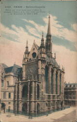 Sainte-Chapelle Paris Gothic Architecture Postcard