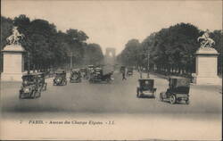 Avenue des Champs Elysées, Arc de Triomphe Postcard