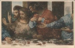 Leonardo da Vinci's Last Supper Detail, Thomas, James, Philip Postcard