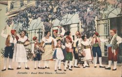Sorrento Grand Hôtel Vittoria Tarantella Dancers Postcard