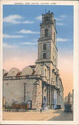 Havana General Post Office, Former Church & Custom House Postcard