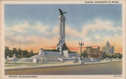 Havana: Maine Monument, Monumento al Maine Postcard