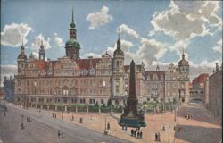 Kgl. Schloss und Wettin-Obelisk, Dresden Postcard