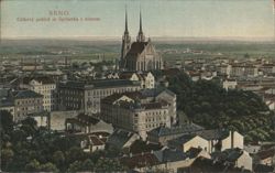 Brno: Overall View from Špilberk with Cathedral Postcard
