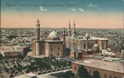 Panoramic View and Sultan Hassan Mosque Postcard