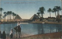 LE CAIRE. LES PYRAMIDES AU TEMPS DE L'INONDATION. Postcard