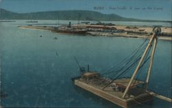 SUEZ - Port-Tewfik. A view on the Canal Postcard