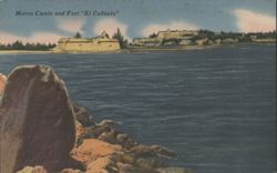 Morro Castle and Fort "El Cañuelo" San Juan Harbor Postcard