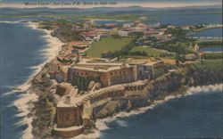 Morro Castle, San Juan, PR Built 1585-1599 Postcard