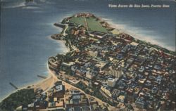 Bird's-eye View of San Juan Business Section Postcard