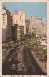 Avenida 9 de Julho, São Paulo Cityscape Postcard