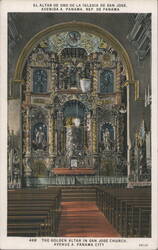 The Golden Altar in San Jose Church, Panama City Postcard