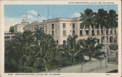 Hotel Washington, Colon, Panama Postcard