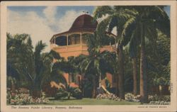 Nassau Public Library, Bahamas - Former Prison Building Postcard