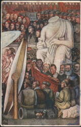 Diego Rivera Mural, Palacio de Bellas Artes, Mexico City Postcard