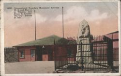 International Boundary Monument & Railway Station, Tijuana Postcard