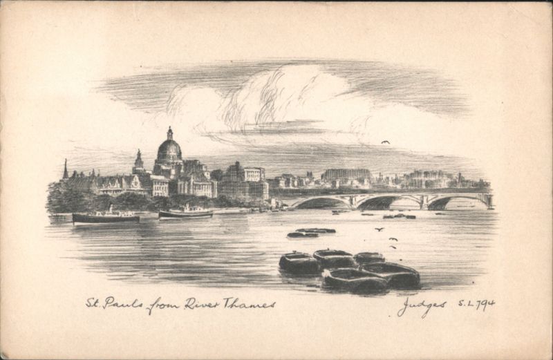 St. Paul's from River Thames, London United Kingdom