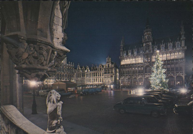 Grand'Place, King's House & Guild Houses, Night Brussels Belgium