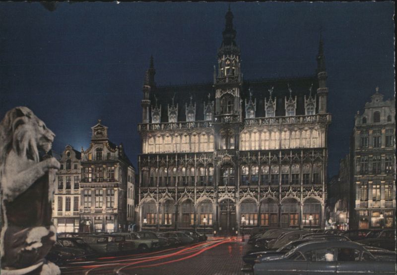 Grand'Place - King's House, by night Brussels Belgium