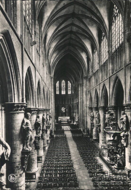Cathedral of St. Michael, Central Nave and Choir, Brussels Belgium