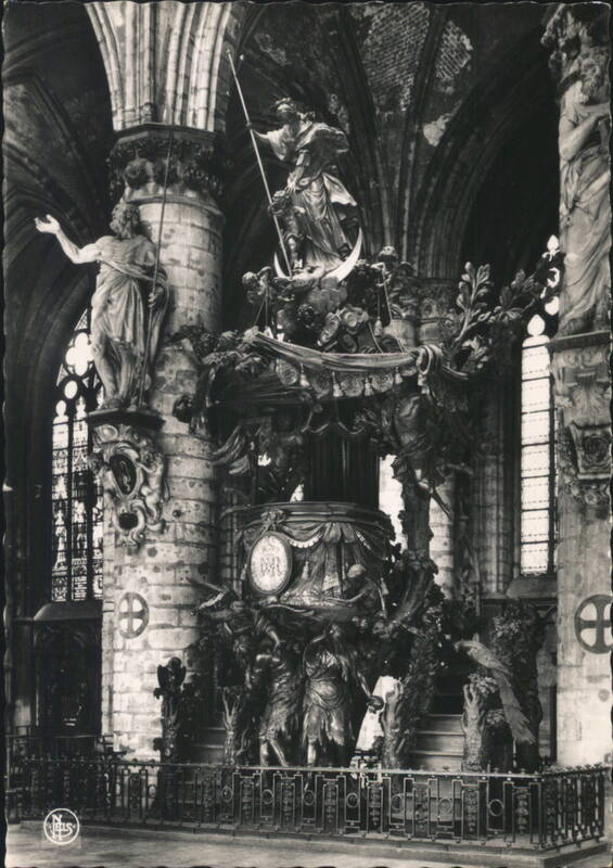 Wood-Carved Pulpit by H. Verbruggen (1699), Brussels Belgium