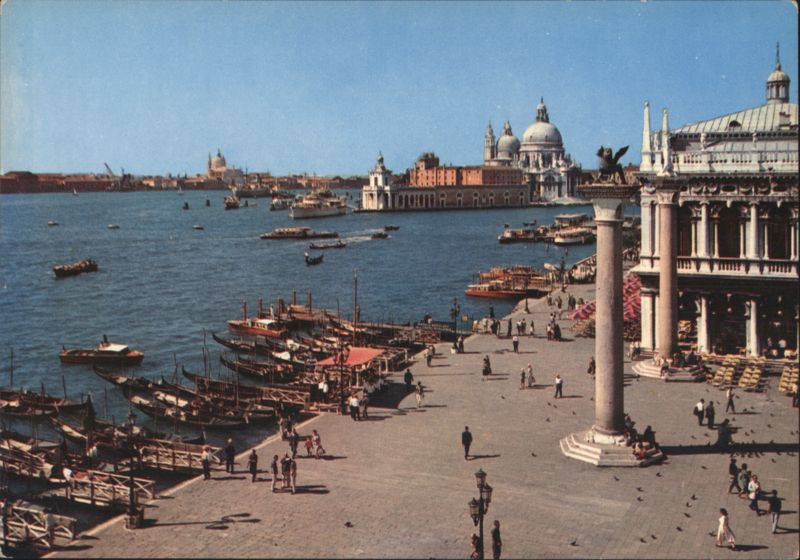 St. Mark's Basin, Doge's Palace, Gondolas, Venice Italy