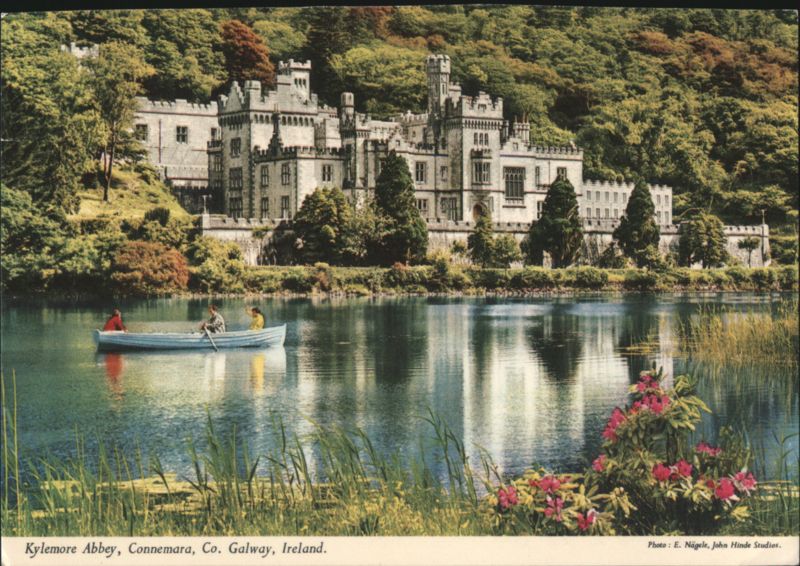 Kylemore Abbey & Lake with Rowboat, Connemara Ireland