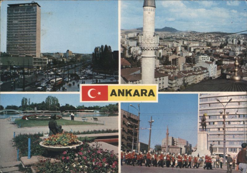 Ankara City Views, Modern Buildings, Minaret, Park, Parade Turkey