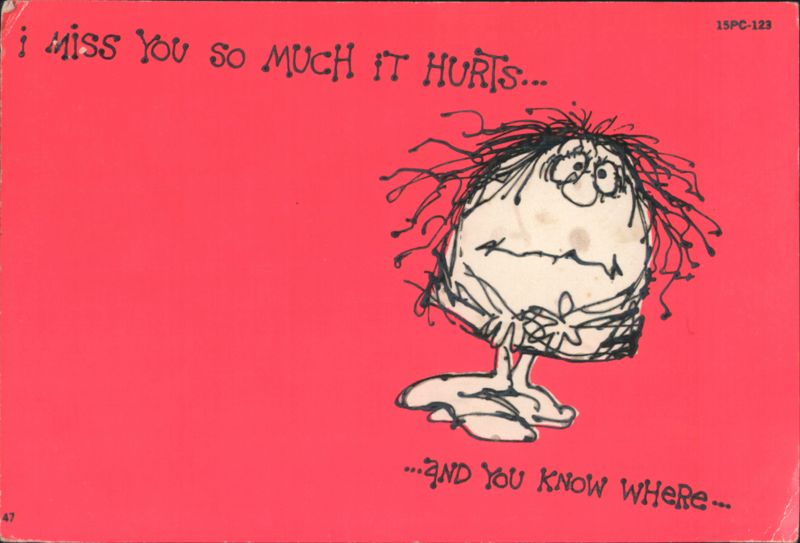 I Miss You So Much It Hurts Cartoon Character Comic, Funny