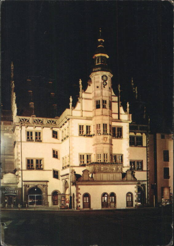 Schweinfurt am Main Rathaus at Night Germany