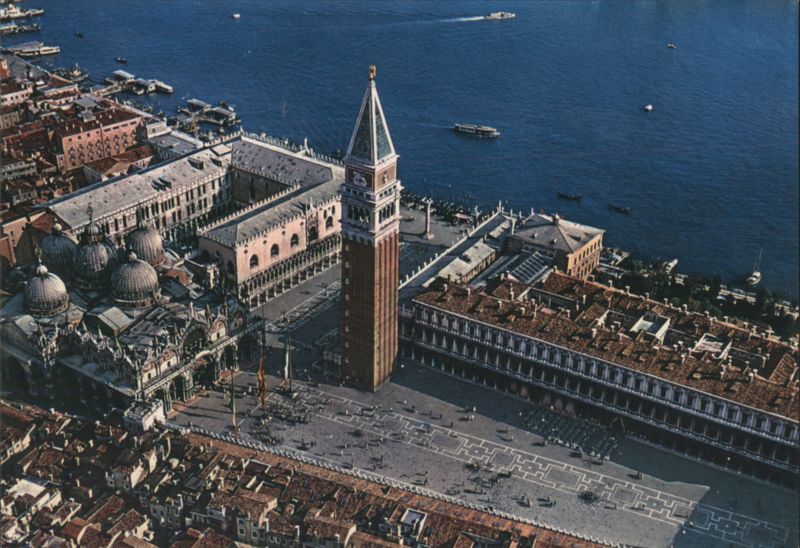 St. Mark's Square Aerial View, Venice Venezia Italy