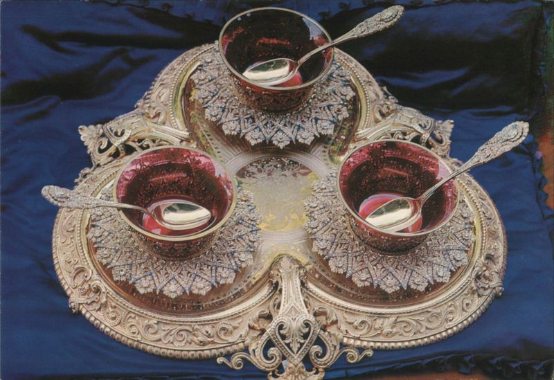 Topkapi Palace Gold & Diamond Encrusted Compote Service Istanbul Turkey