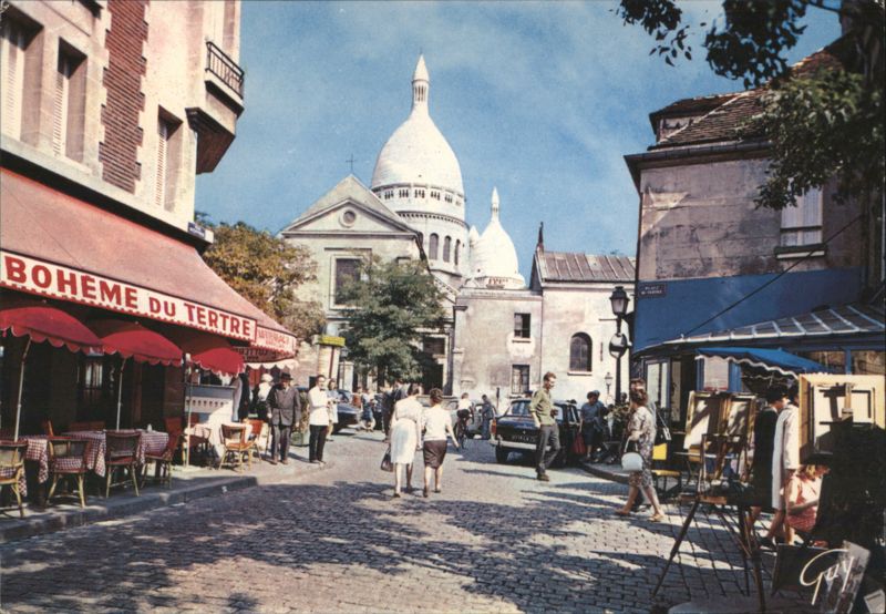 Montmartre Place du Tertre, Sacré-Cœur Basilica, Paris France