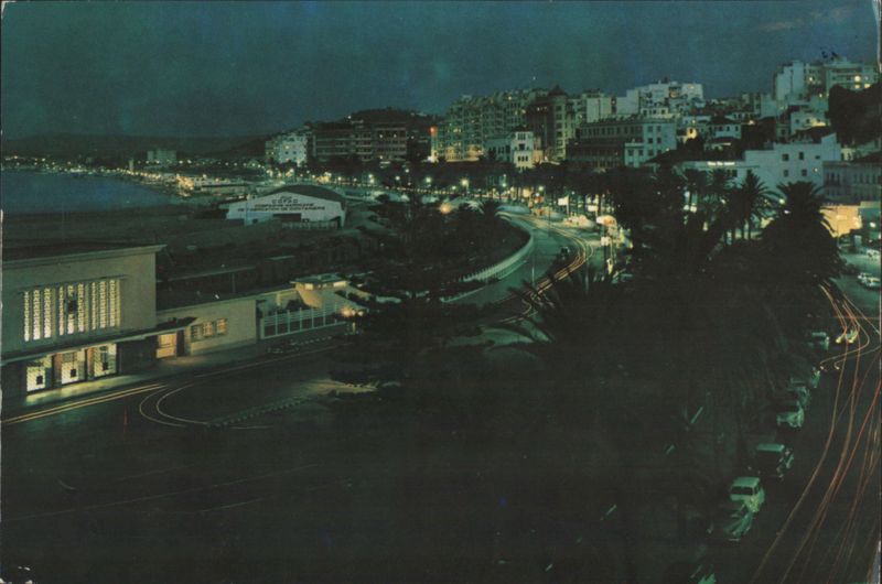 Tangier Night View, Avenida de España Morocco Africa