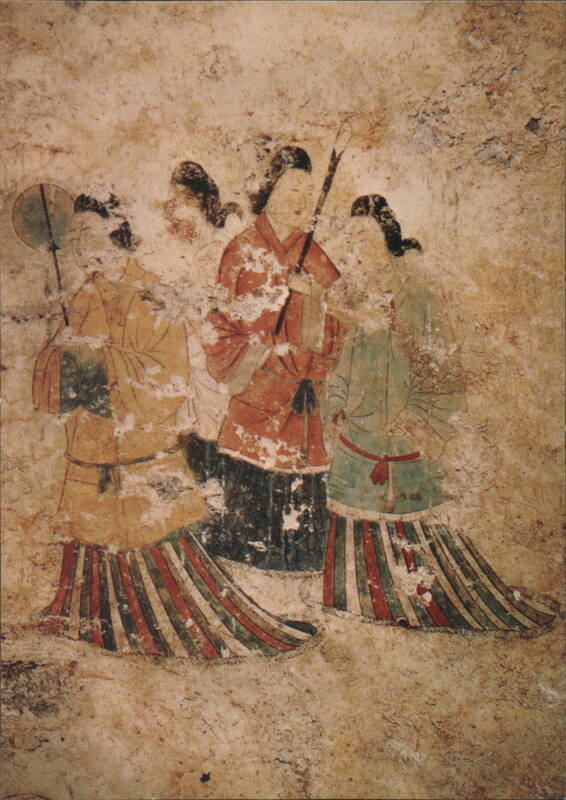 Takamatsuzuka Old Tomb Girls' Portrait, Asuka-mura Japan