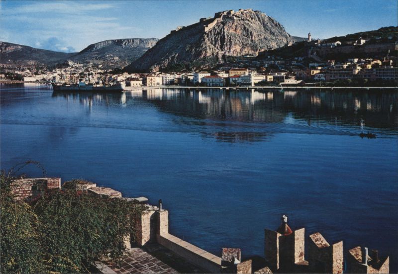 Nafplio with Palamidi Fortress and Bourtzi Greece Greece, Turkey, Balkan States