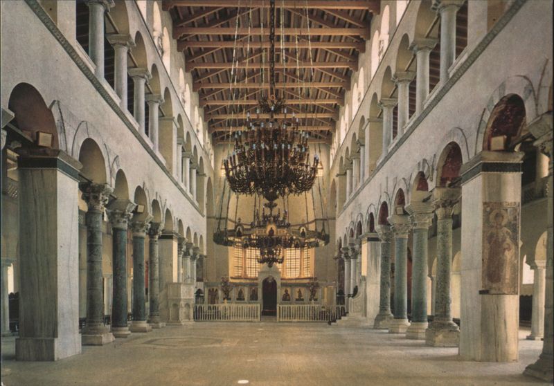 Thessaloniki St. Demetrius Church Interior Greece Lykides