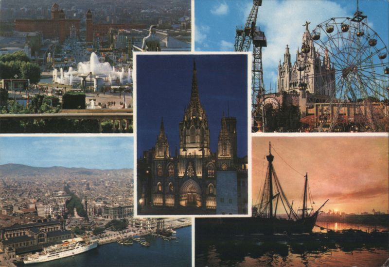 Barcelona: Fte. Monumental, Tibidabo, Cathedral, Port Spain