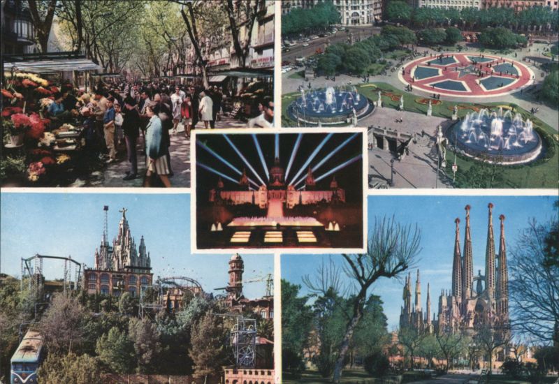 Barcelona: Ramblas, Plaza Cataluña, Palacio Nacional, Tibidabo Spain