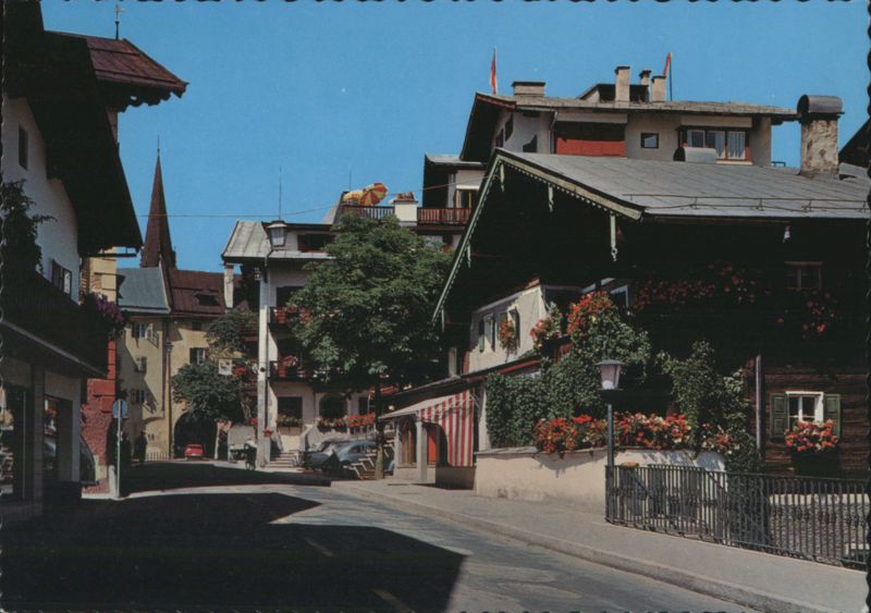 Alt-Kitzbühel Street Scene, Pearl of Tyrol Austria