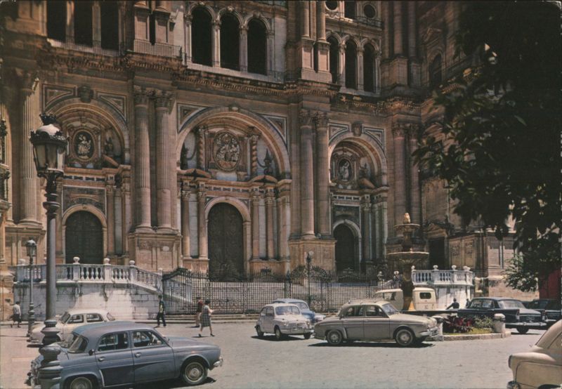 Malaga Cathedral Main Facade Spain