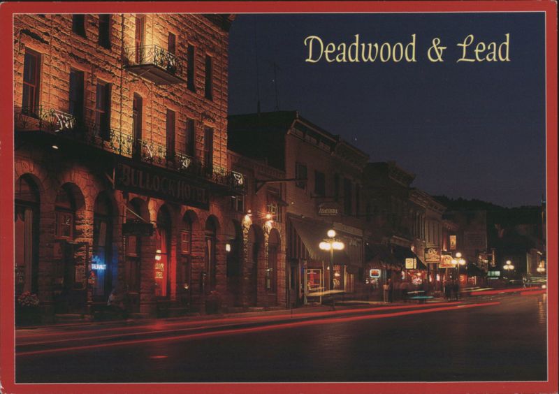 Deadwood & Lead Night Scene, Bullock Hotel South Dakota