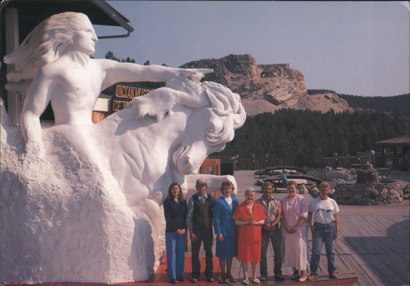 Crazy Horse Mountain Carving, Sculptor Ziolkowski Family & Model South Dakota