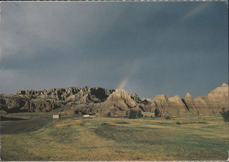 South Dakota Badlands Landscape with Rainbow