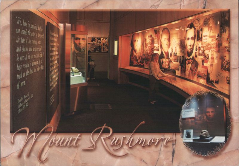 Mount Rushmore Exhibit, Lincoln Life Mask, Black Hills, SD South Dakota