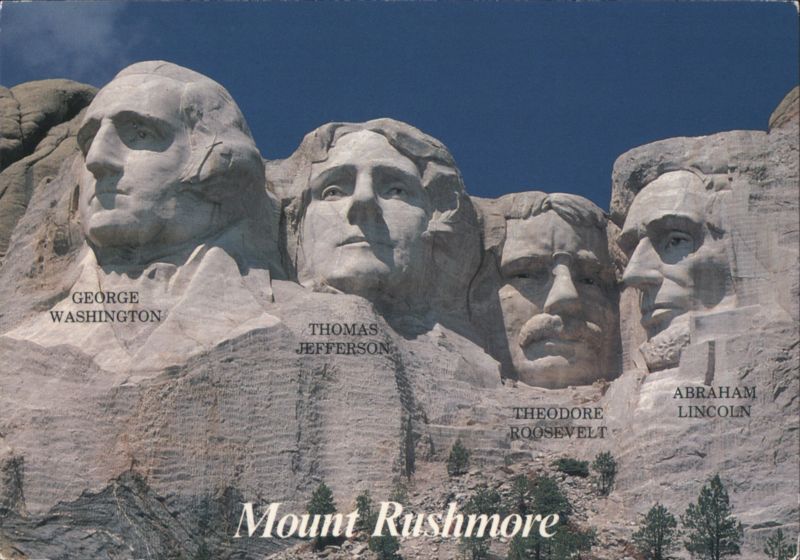 Mount Rushmore, Washington, Jefferson, Roosevelt, Lincoln South Dakota