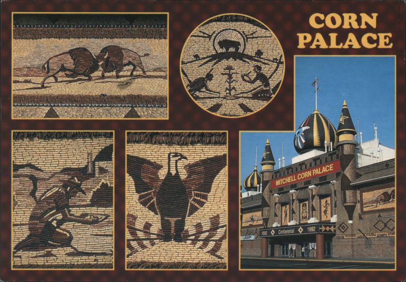 Mitchell Corn Palace 100th Anniversary Corn Art Murals South Dakota