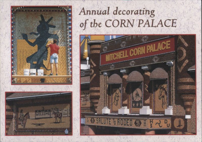 Annual Decorating Mitchell Corn Palace, World's Only South Dakota