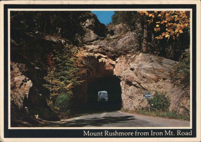 Mount Rushmore View from Iron Mountain Road Tunnel South Dakota